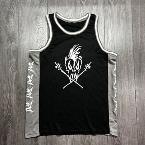 Metallica Basketball Jersey Mens Large Black Mesh Tank Top 83 Graphic Rare